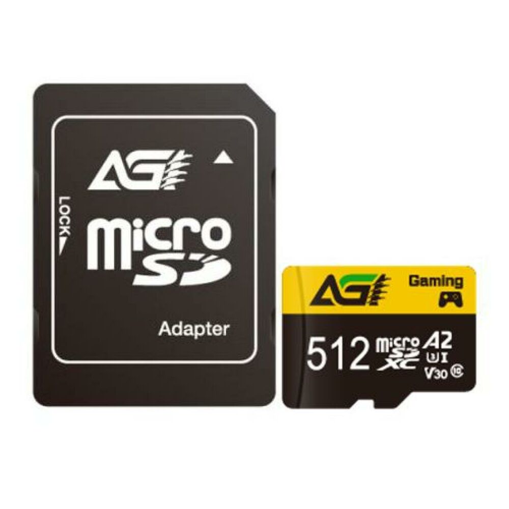 AGI 512GB TF138 MicroSDXC Memory Card C10 U3 V30 A2 Micro SD (R/W Speed up