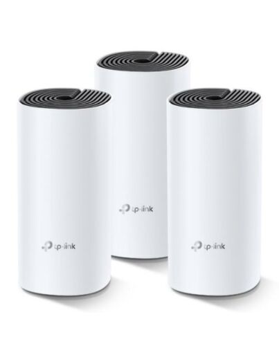 TP-LINK (DECO M4) Whole-Home Mesh Wi-Fi System, 3 Pack, Dual Band AC1200, MU-MIMO, 2 x LAN on each Unit