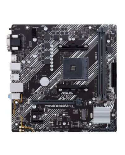 Asus PRIME B450M-K II, AMD B450, AM4, Micro ATX, 2 DDR4, VGA, DVI, HDMI, LED Lighting, M.2