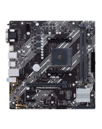 Asus PRIME B450M-K II, AMD B450, AM4, Micro ATX, 2 DDR4, VGA, DVI, HDMI, LED Lighting, M.2