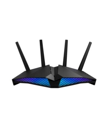 Asus (DSL-AX82U) AX5400 Wireless ADSL/VDSL2 Dual Band RGB Wi-Fi 6 Router, 802.11ax, AiMesh, Lifetime Free Internet Security